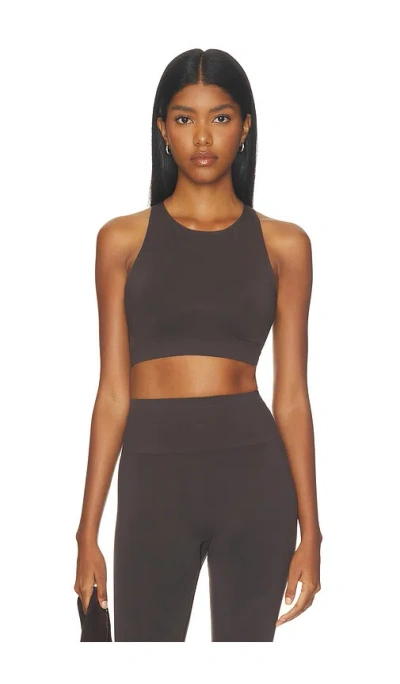 Adanola Seamless Racer Tank Bra In Brown