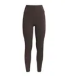 Adanola Ultimate Mid-rise Stretch-jersey Leggings In Brown