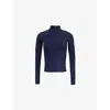 Adanola Womens Navy Ultimate Stretch-recycled Polyamide Top In Navy