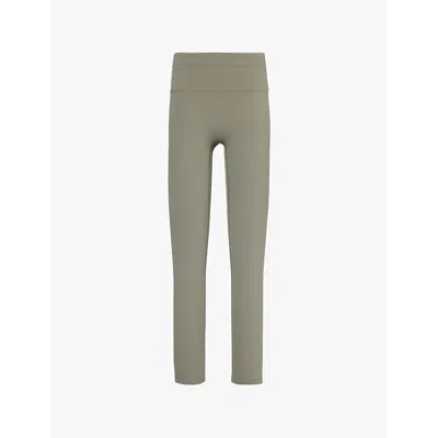Adanola Ultimate High-rise Stretch-jersey In Olive Green