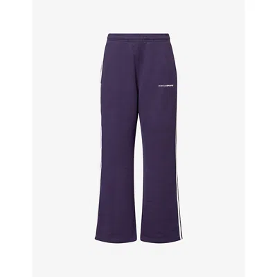 Adanola Womens  90s Sport Straight-leg Cotton-jersey Jogging Bottoms In Purple
