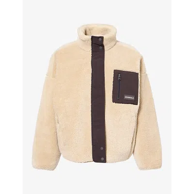 Adanola Womens  Pocket Fleece Jacket In Oatmeal Marl