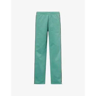 Adanola Womens Eucalyptus Green Striped Jersey Jogging Bottoms