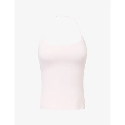 Adanola Womens  Ultimate Halter Cross Back Stretch-jersey Top In Cloud Pink