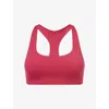 Adanola Womens Berry Red Ultimate Scoop-neck Sports Bra In Pink