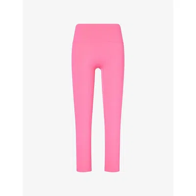 Adanola Womens Hot Pink Ultimate Wrap Over Stretch-jersey Leggings