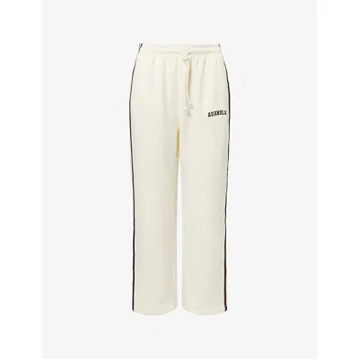 Adanola Womens Mw/cb Varsity Loose-fit Cotton-jersey Jogging Bottoms Xs In Neutral