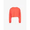 Adanola Womens Apple Red Campus Logo-print Modal-blend Cropped Sweatshirt Xs In Red