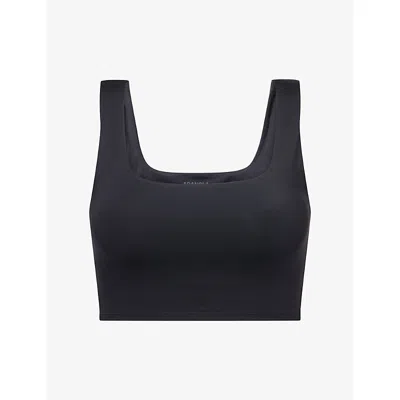 Adanola Womens  Ultimate Square Neck Sports Bra In Black