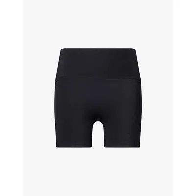 Adanola Womens Black Ultimate Ultra Crop Stretch-woven Shorts