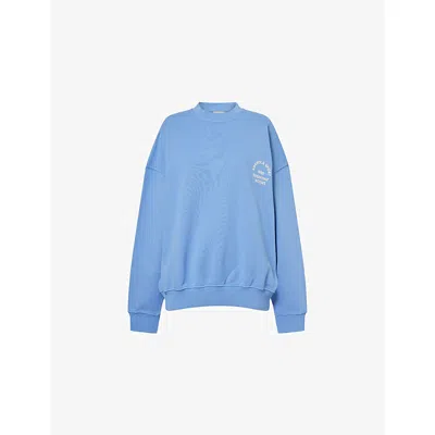 Adanola Womens Blossom Blue/buttercream Everyday Active Oversized Cotton Sweatshirt Xl