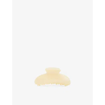 Adanola Womens Straw Brand-text Recycled-acrylic Claw Clip