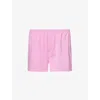 Adanola Womens Candy Pink Brand-tab Relaxed Modal Boxer Shorts In Candy Pink