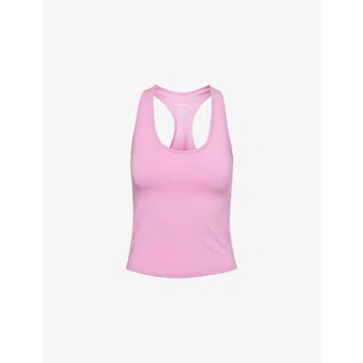 Adanola Womens  Racer-back Sleeveless Jersey Vest Top In Candy Pink