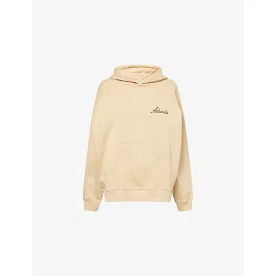 Adanola Womens Caramel Beige Signature Oversized Cotton-fleece Hoody Xl In Brown