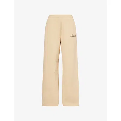 Adanola Womens Caramel Beige Signature Straight-leg Cotton-jersey Jogging Bottoms Xs In Neutral