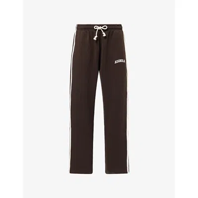 Adanola Womens Cb/mw Varsity Loose-fit Cotton-blend Jogging Bottoms In Brown