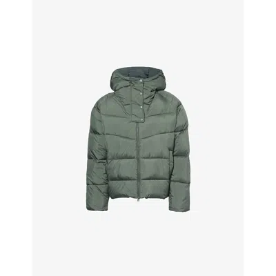 Adanola Womens Chevron Puffer Shell Jacket Sea Green