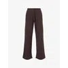 Adanola Womens  Relaxed-fit Wide-leg Wool Trousers In Brown