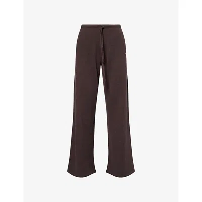 Adanola Womens  Relaxed-fit Wide-leg Wool Trousers In Brown