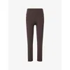 Adanola Womens Coffee Ultimate Logo-print Stretch-jersey Leggings In Brown