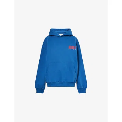 Adanola Womens College Blue Sport Horizon Oversized Cotton Hoody