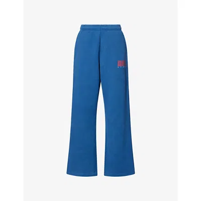 Adanola Womens  Sport Horizon Straight-leg Cotton-jersey Jogging Bottoms In Blue