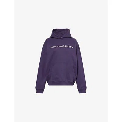 Adanola Womens  90s Sport Oversized Cotton-jersey Hoody In Purple