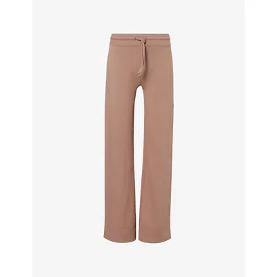 Adanola Womens Dusty Brown Straight-leg Modal-jersey Trousers