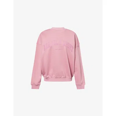 Adanola Womens Dusty Pink As Chain Stitch Oversized Cotton-jersey Sweatshirt Xs