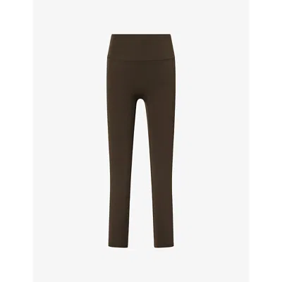 Adanola Womens Fern Green Ultimate High-rise Gym Leggings Xl In Brown