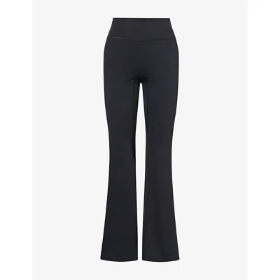 Adanola Womens Flared Yoga Stretch-jersey Leggings Black Xs