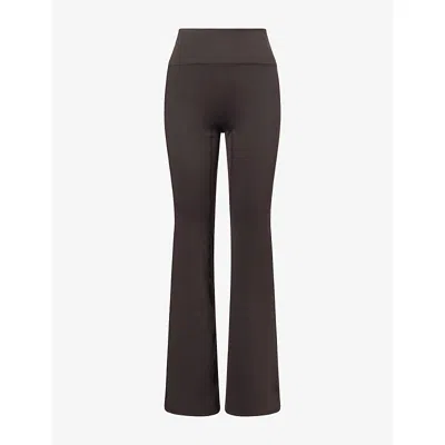 Adanola Womens Flared Yoga Stretch-jersey Leggings Coffee Bean Xs