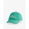 Adanola Womens Brand-embroidered Cotton Cap Green