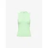 Adanola Womens Kiwi Green Ultimate Sleeveless Stretch-jersey Top Xl In Green