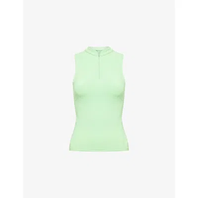 Adanola Womens Kiwi Green Ultimate Sleeveless Stretch-jersey Top Xl