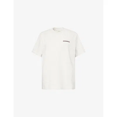 Adanola Womens Light Grey Melange Movement Oversized Cotton-jersey T-shirt Xs In White
