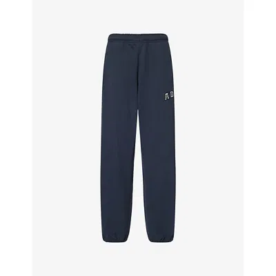 Adanola Womens Midnight Blue Logo-embroidered Cotton Jogging Bottoms