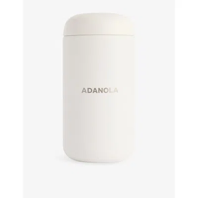 Adanola Womens Logo-print Stainless-steel Flask 400ml Marshmallow White