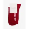 Adanola Womens Red Lover Brand-print Stretch-cotton Blend Socks In Red