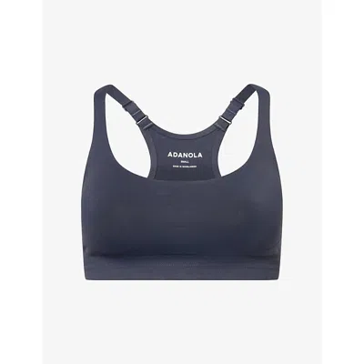 Adanola Womens Midnight Blue Seamless Racerback Sports Bra