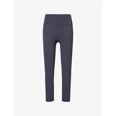 Adanola Womens Midnight Ultimate Logo-print Stretch-jersey Leggings Xl In Gray