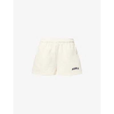 Adanola Womens Mw/mb Ada Logo-embellished Cotton Sweat Shorts In Neutral