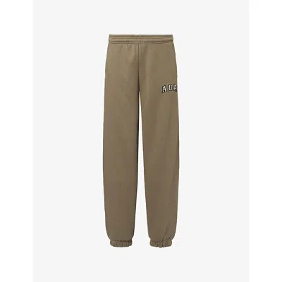 Adanola Womens Olive Green Ada Logo-embroidered Cotton-fleece Jogging Bottoms