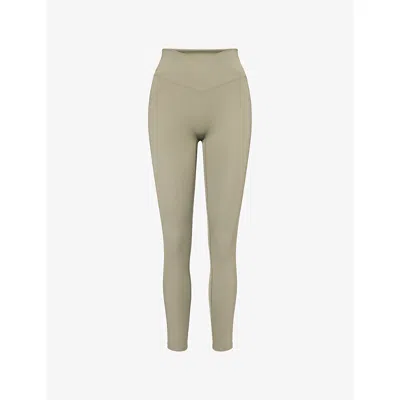 Adanola Womens Olive Green Ultimate Wrap Gym Leggings Xxs