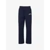Adanola Womens Raw-cuff Straight-leg Cotton-blend Jogging Bottoms Navy Blue Xs