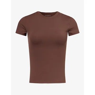 Adanola Womens Ultimate Stretch-jersey T-shirt Chocolate Brown Xs
