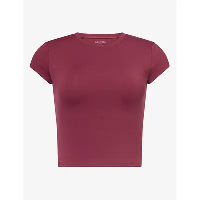 Adanola Womens Ultimate Stretch-jersey T-shirt Damson Red