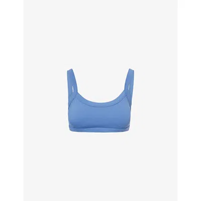 Adanola Womens Ultimate Wide-binding Jersey Bra Vintage Blue