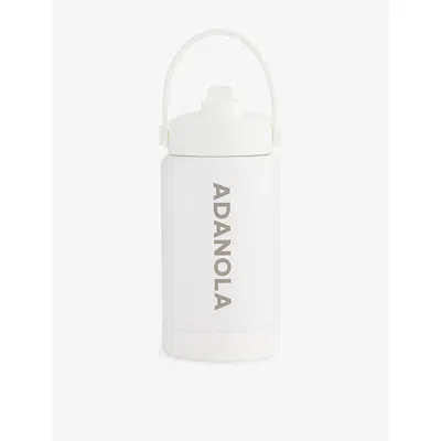 Adanola Womens White Logo-print Stainless-steel Water Bottle 350ml